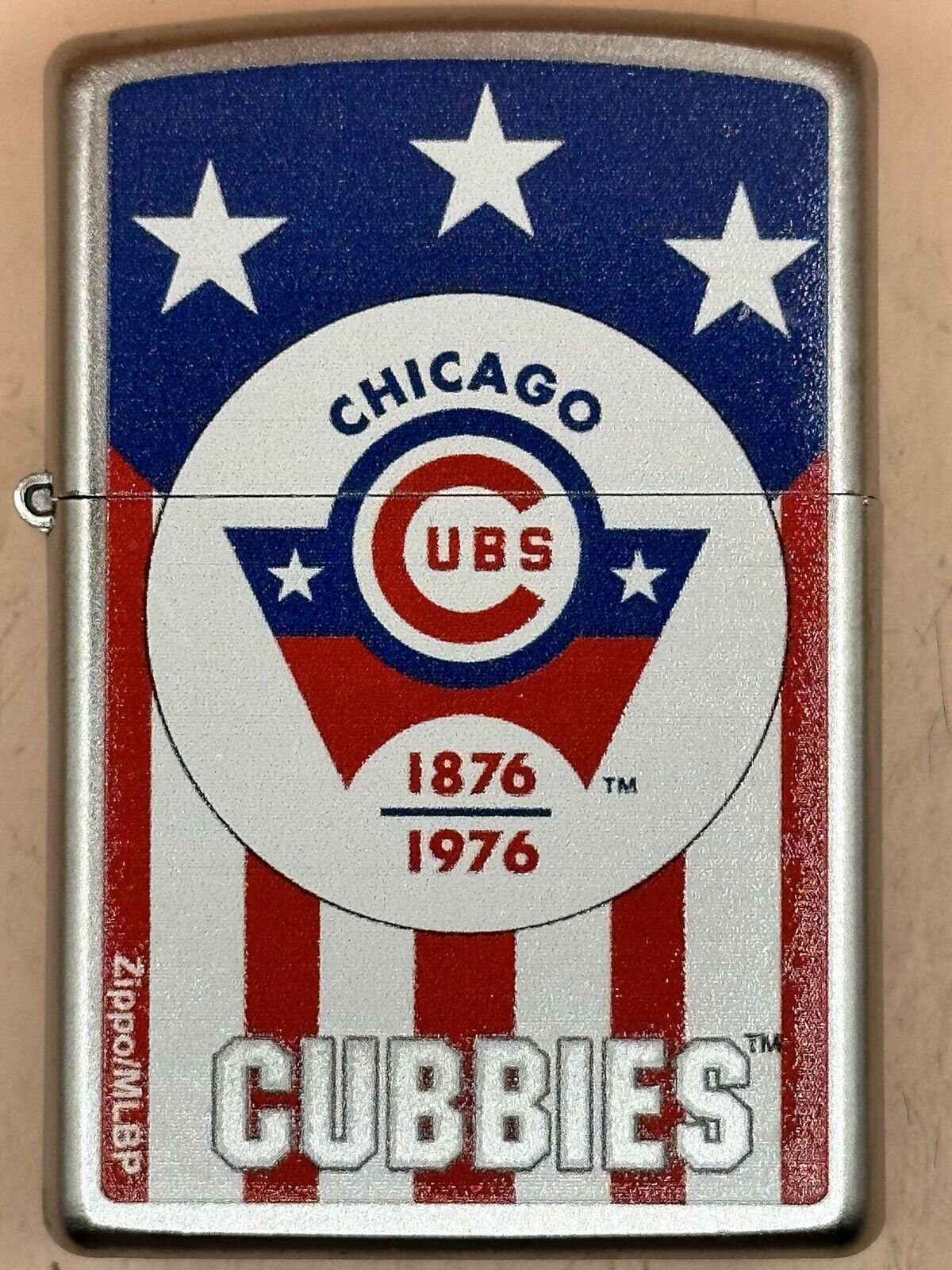 2017 Chicago Cubs 1876-1976 Cubbies MLB Bradford Exchange Chrome Zippo Lighter