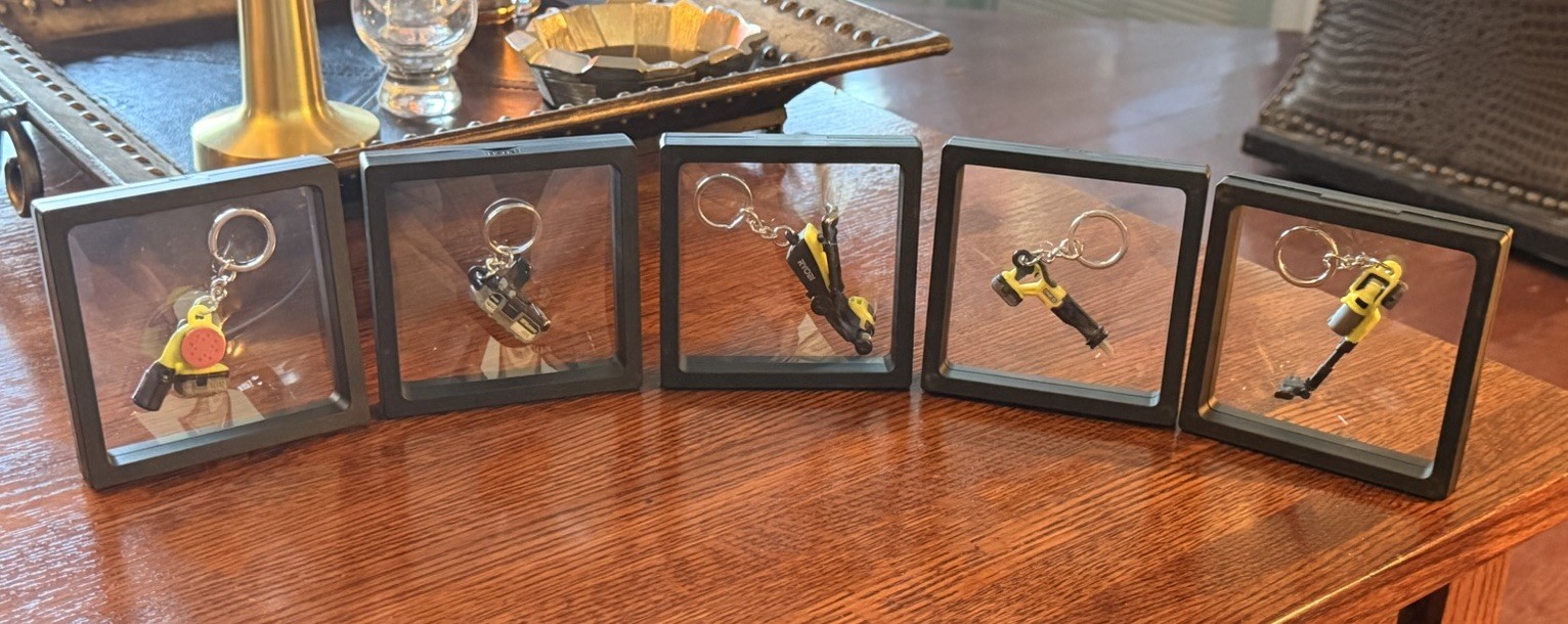 Ryobi Minis Genuine Keychain Set In Phantom Display Cases (Free shipping) Ryobi Minis Genuine Keychain Set In Phantom Display Cases (Free shipping)