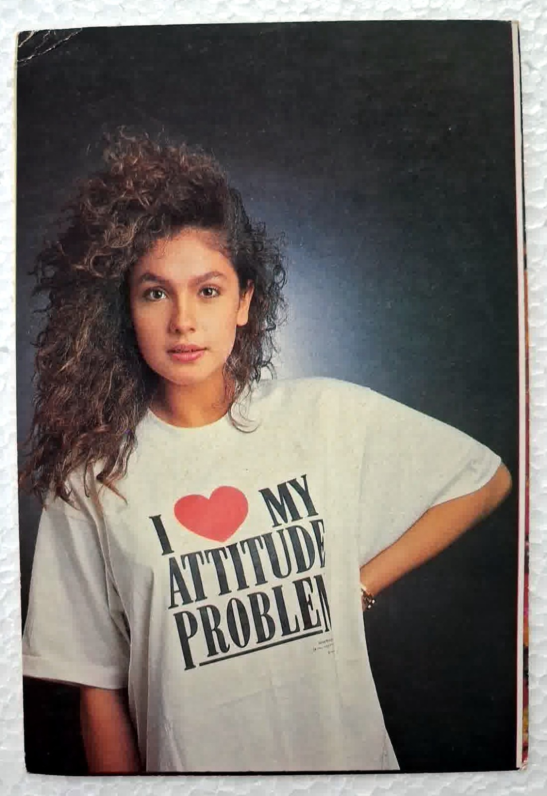 Pooja Bhatt 1990s Bollywood Actress Rare Vintage Postcard Attitude T-Shirt
