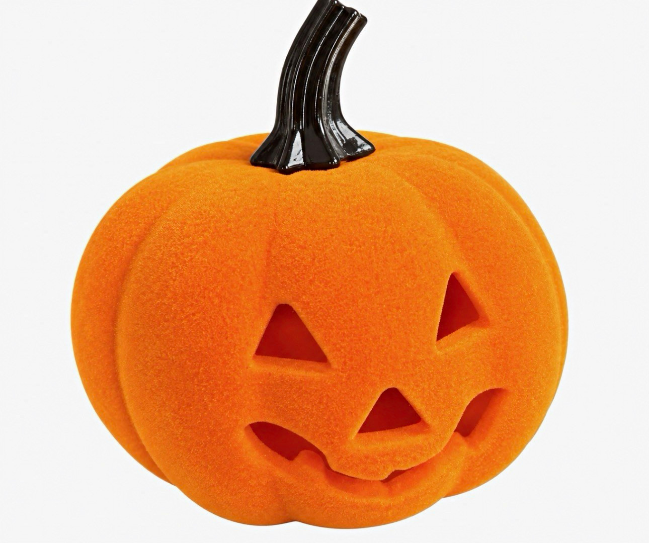 Seasonal Halloween Lighted Jack-O-Lantern Pumpkin Decor, Orange/Black Plastic Seasonal Halloween Lighted Jack-O-Lantern Pumpkin Decor, Orange/Black Plastic