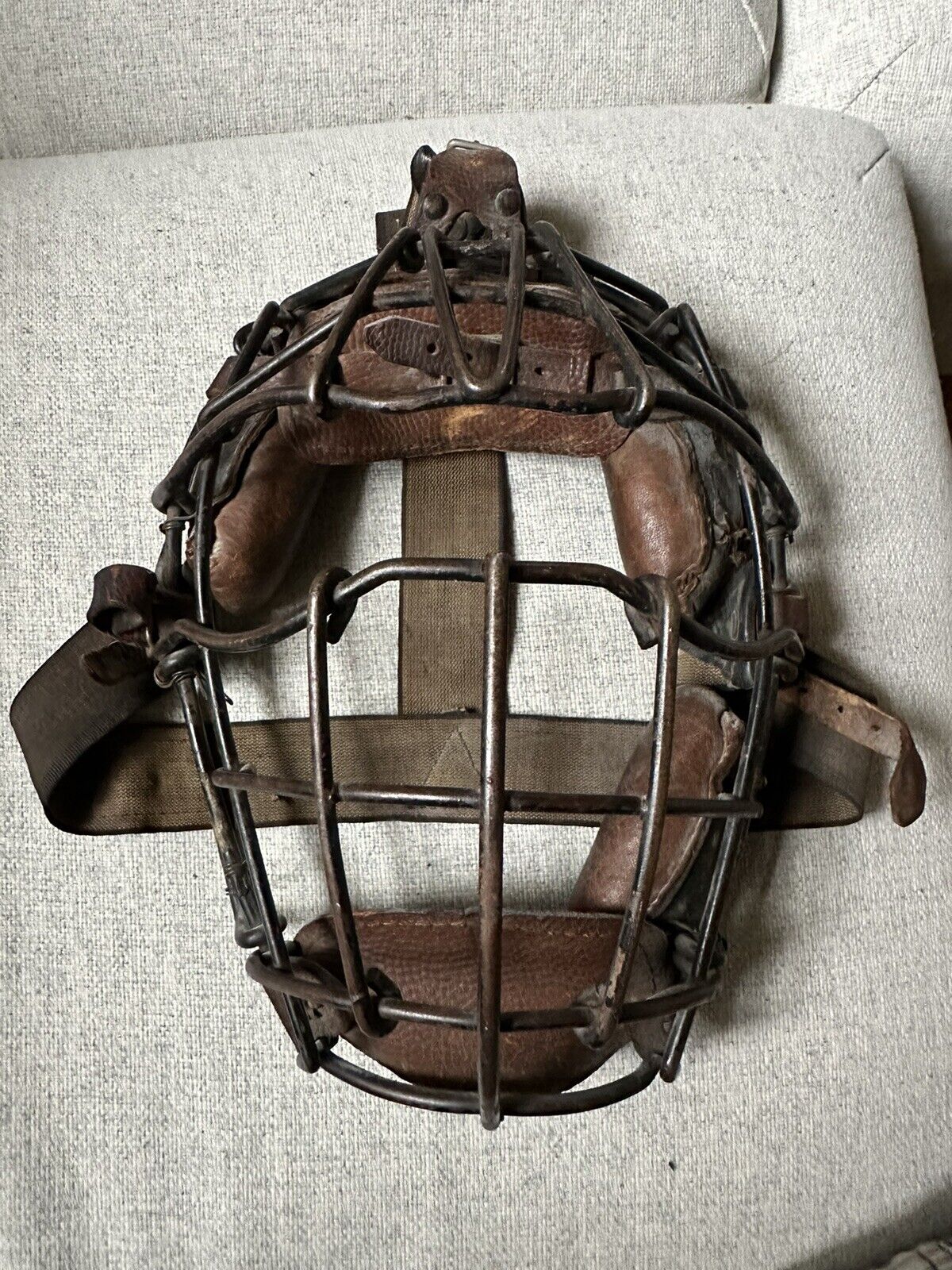Antique 1920s James W. Brine Co. Athletic Supplies Boston Baseball Catchers Mask
