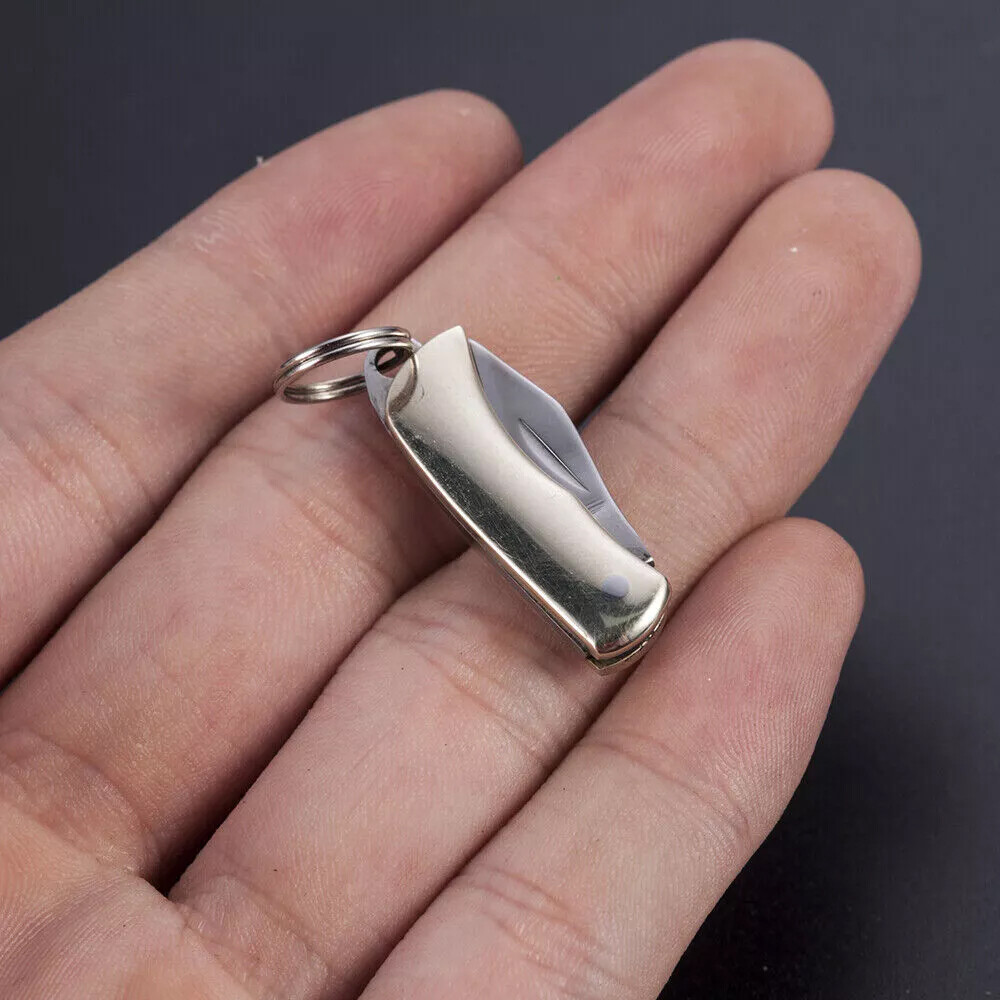 Small Keychain Blade Mini Stainless Steel Folding Pocket Knife Outdoor Survival Small Keychain Blade Mini Stainless Steel Folding Pocket Knife Outdoor Survival
