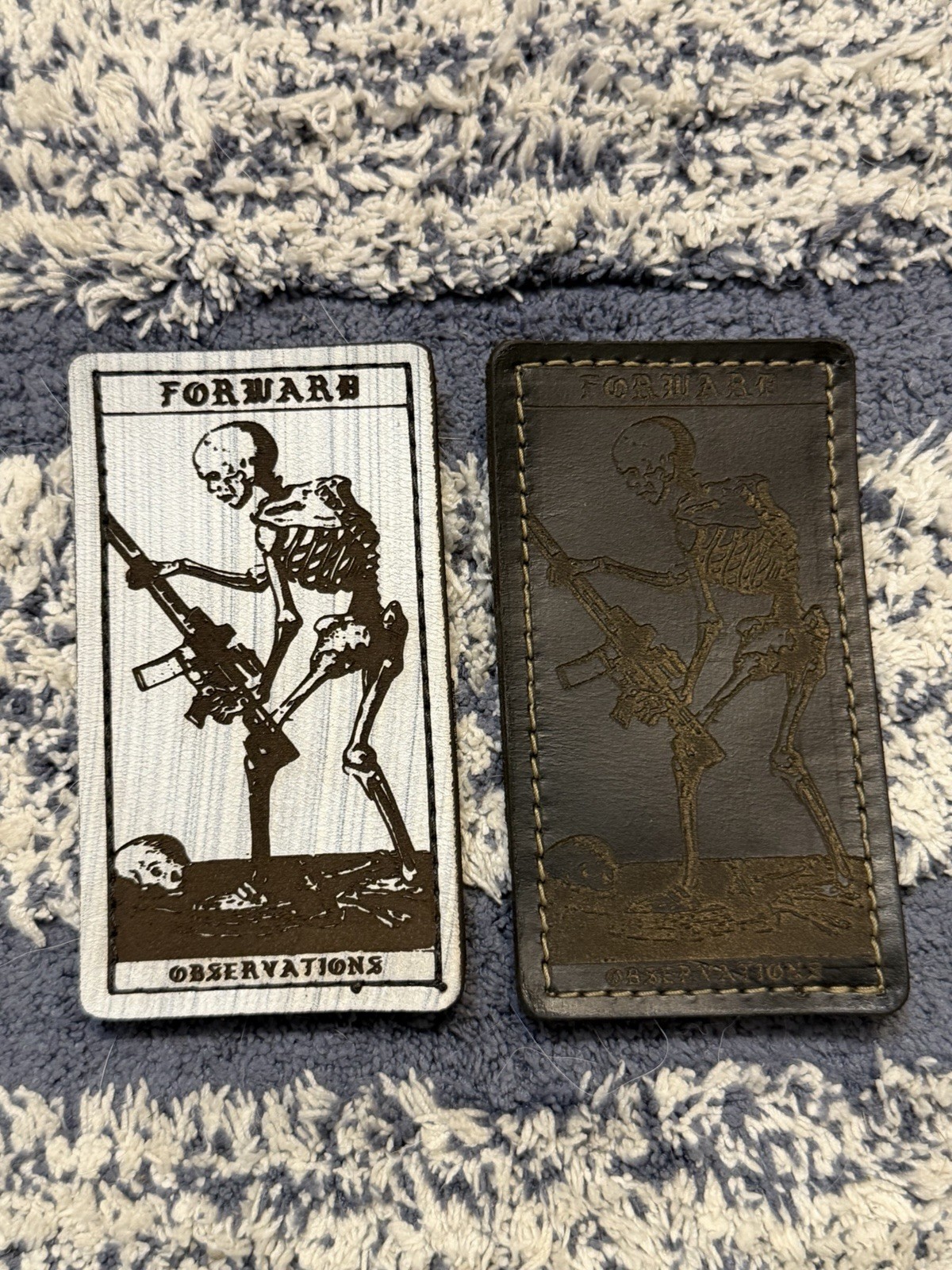 Bald Bros x Forward Observations Group FOG Tarot Logo Leather Patch RARE Bald Bros x Forward Observations Group FOG Tarot Logo Leather Patch RARE