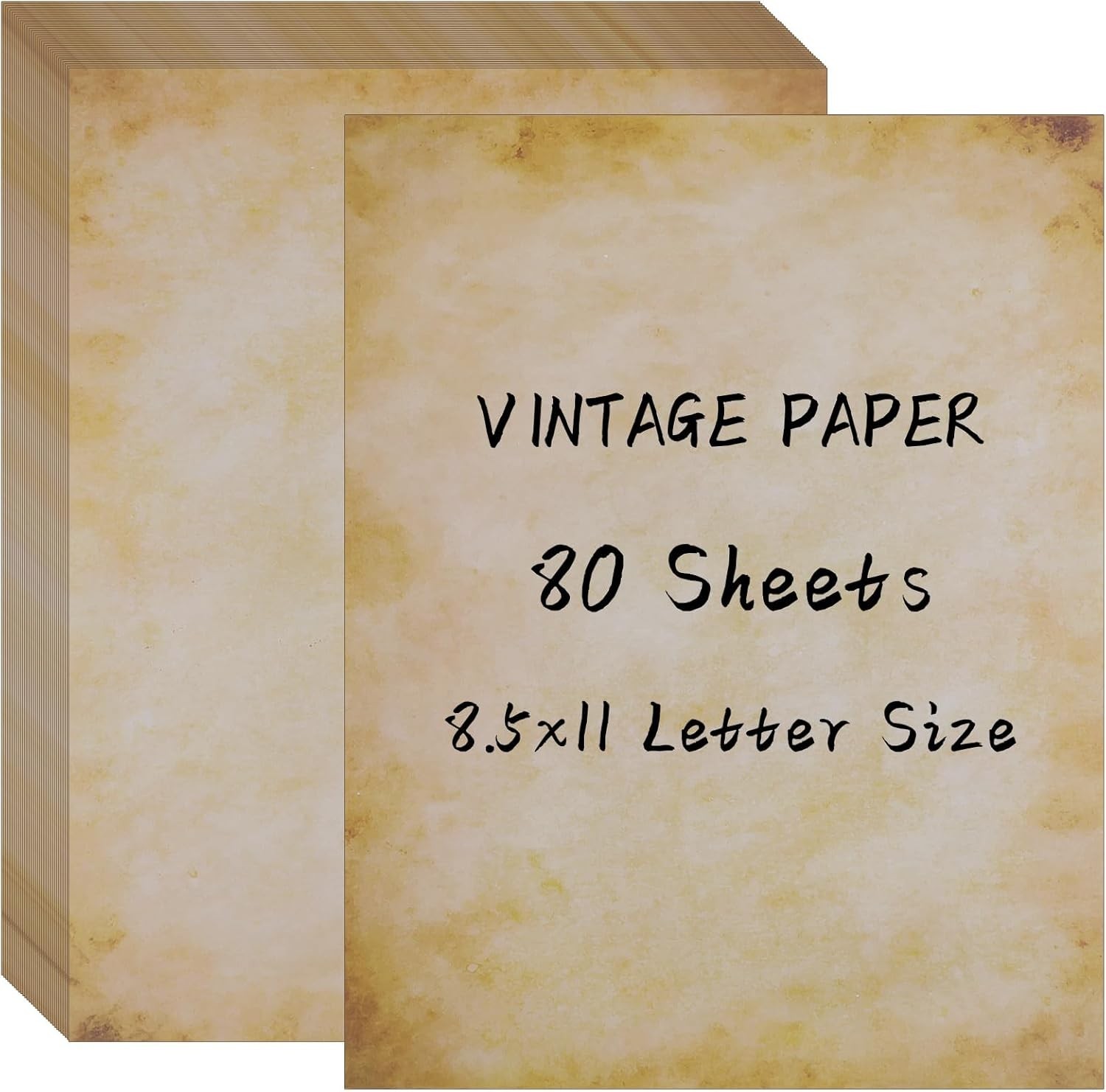 80 Sheets Vintage Aged Parchment Paper, 8.5 80 Sheets Vintage Aged Parchment Paper, 8.5
