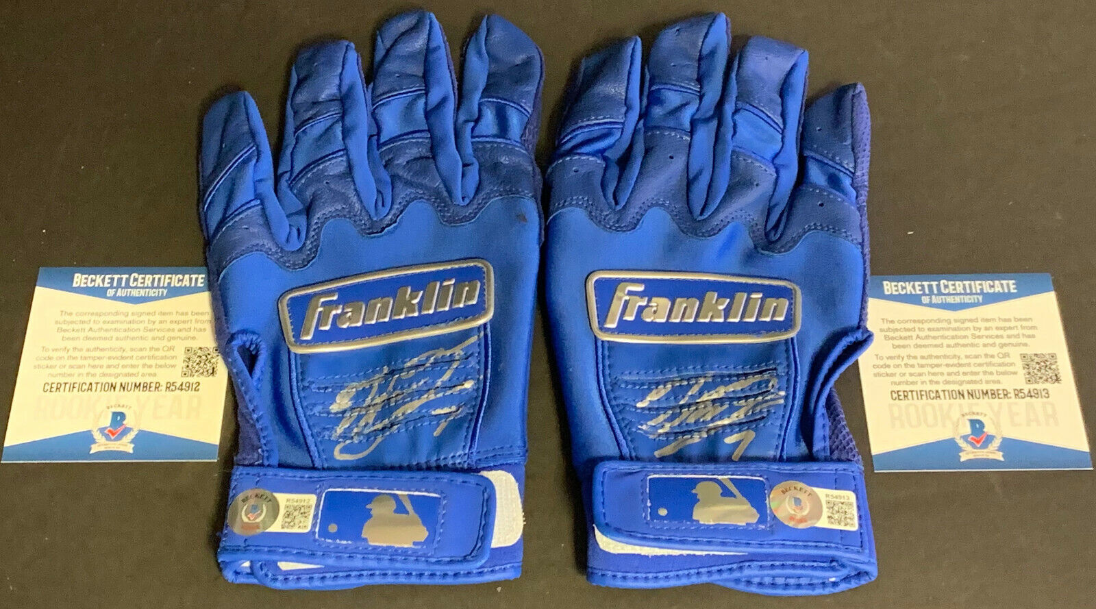 Tyler Freeman Indians Autographed Signed 2021 Game Used Batting Gloves Beckett *