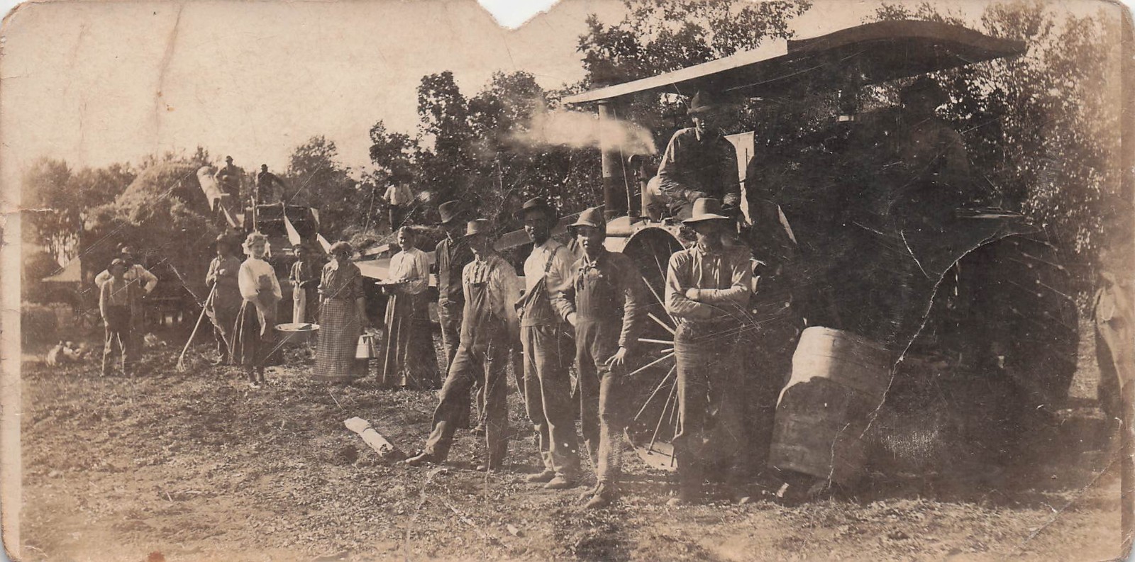 RPPC Farm Harvest Crew Steam Thresher Tractor Women 3.5x7\
