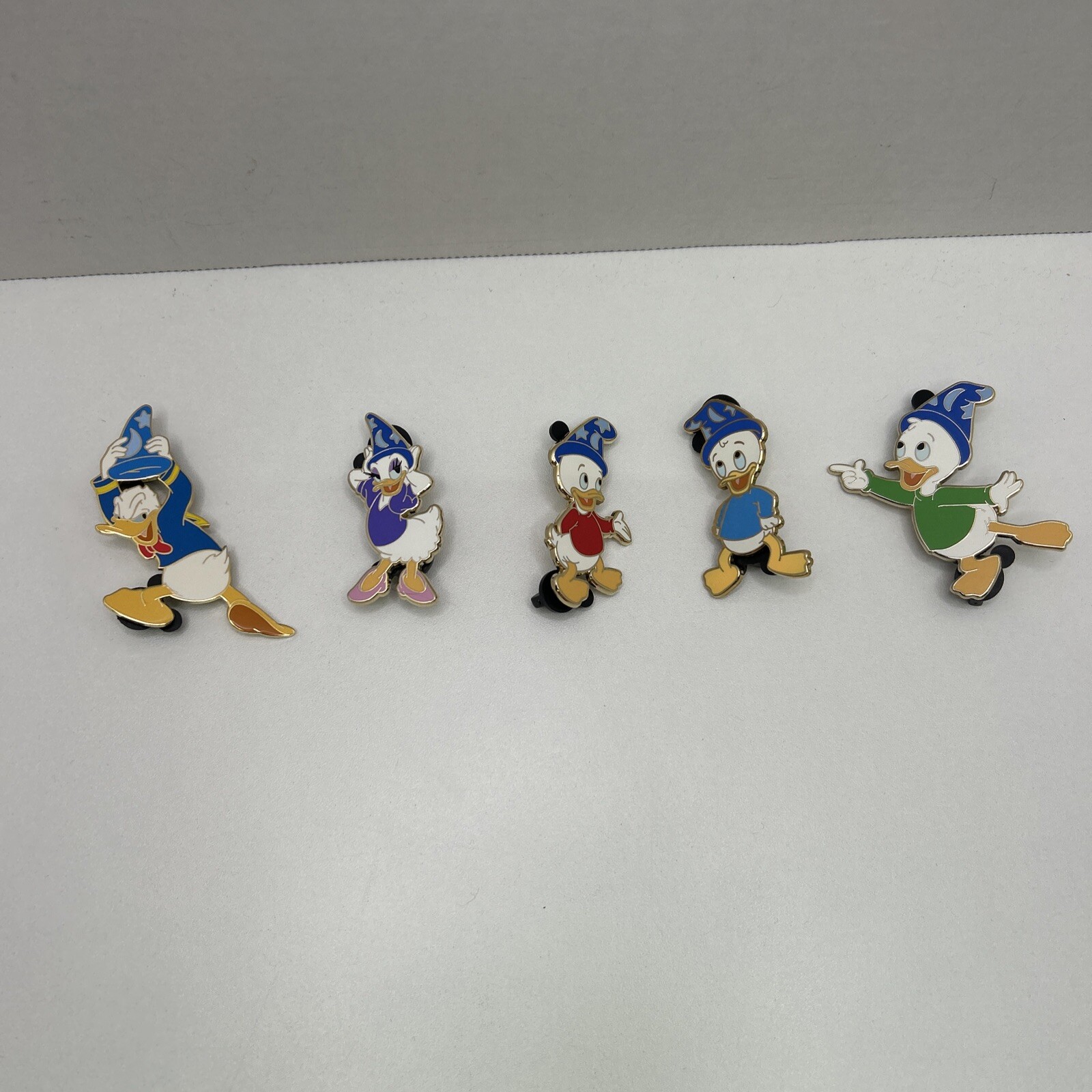Disney WDI Auctions Donald Duck Family in Sorcerer Hat Pin Set Of 5 Disney WDI Auctions Donald Duck Family in Sorcerer Hat Pin Set Of 5