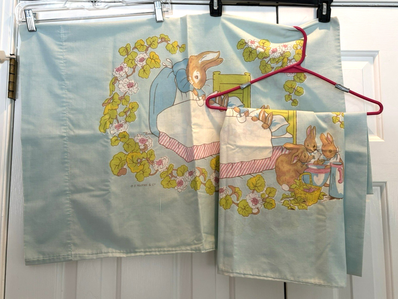 TWO Vintage Peter Rabbit Beatrix Potter PILLOWCASES JCPenney 30x21” Standard TWO Vintage Peter Rabbit Beatrix Potter PILLOWCASES JCPenney 30x21” Standard