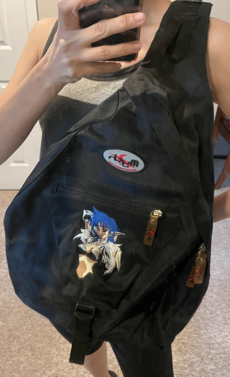 Rare Y2K Vintage Myth Wear Mythwear 🔴Rongo Anime OVA🔴Triangular Sling Backpack
