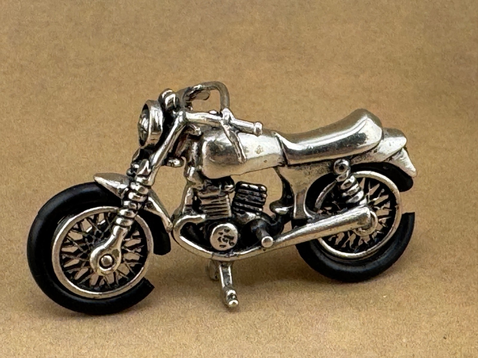 Beautiful Motorcycle Sterling Silver Miniature 17 grams 1.9\