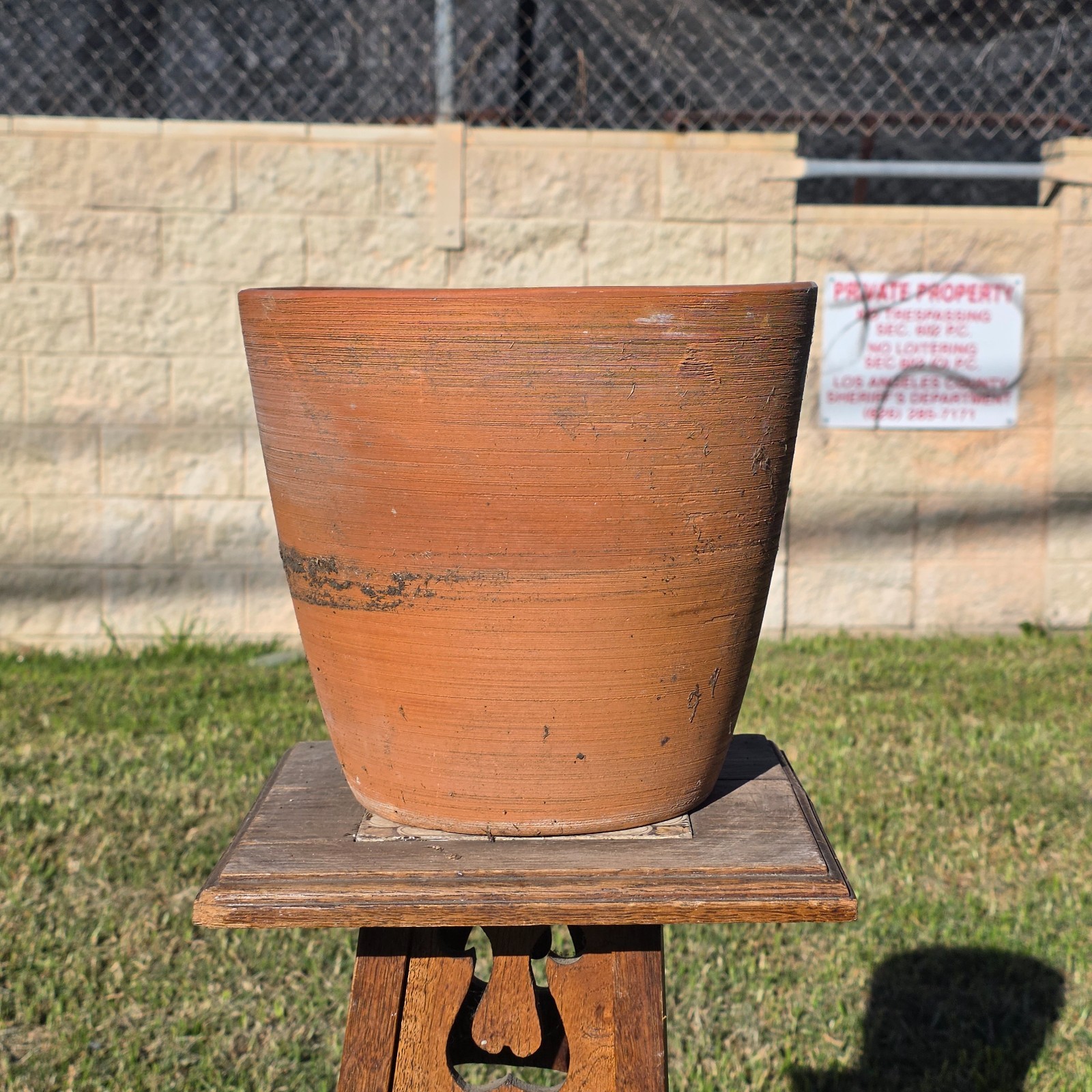 Vintage PMDI Terracotta Pot Ribbed Pottery Mfg Mexico Heavy Clay Planter 11 Vintage PMDI Terracotta Pot Ribbed Pottery Mfg Mexico Heavy Clay Planter 11