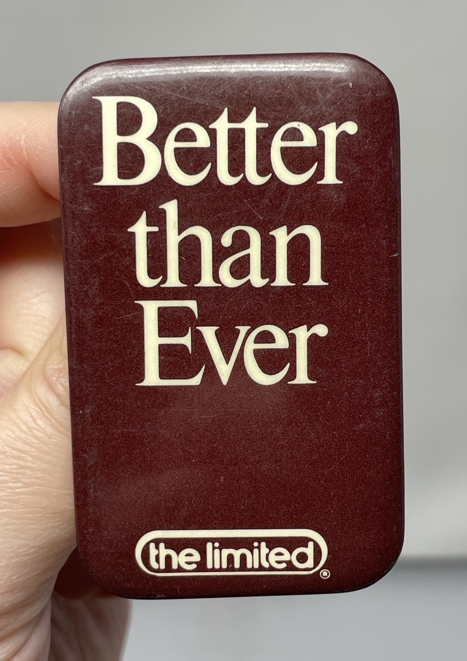 Vintage 1970s the limited Clothing Store Fashion Advertising Pinback Button Rare