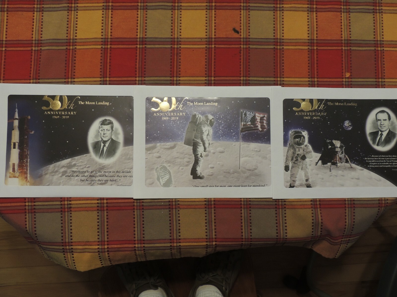 Apollo 11 50th Anniversary 2019 Engraved Prints Mission, Giant Leap, Kennedy Apollo 11 50th Anniversary 2019 Engraved Prints Mission, Giant Leap, Kennedy