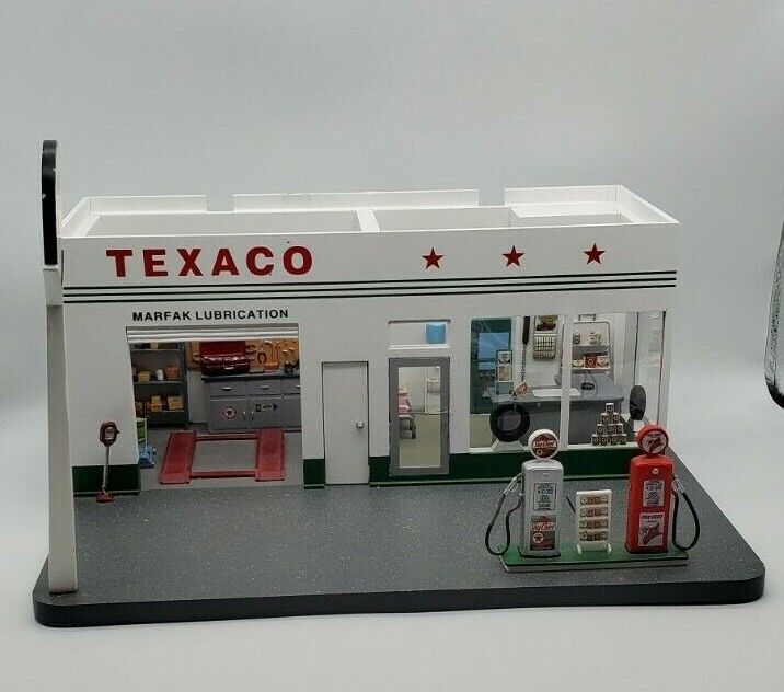 Vintage Danbury Mint Texaco Gas Station Display Authentic & Detailed Diorama