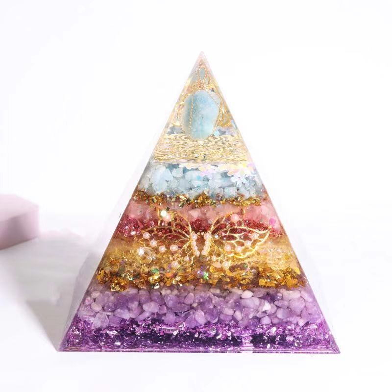 5CM 6CM Free Life Chakra Energy Quartz Healing Natural Crystal Reiki Pyramid