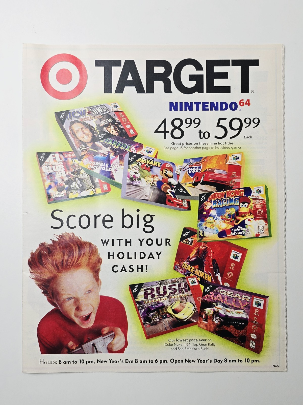 1997 Target Nintendo 64 Circular Diddy Kong Mario Kart PlayStation Sega Ads 1997 Target Nintendo 64 Circular Diddy Kong Mario Kart PlayStation Sega Ads