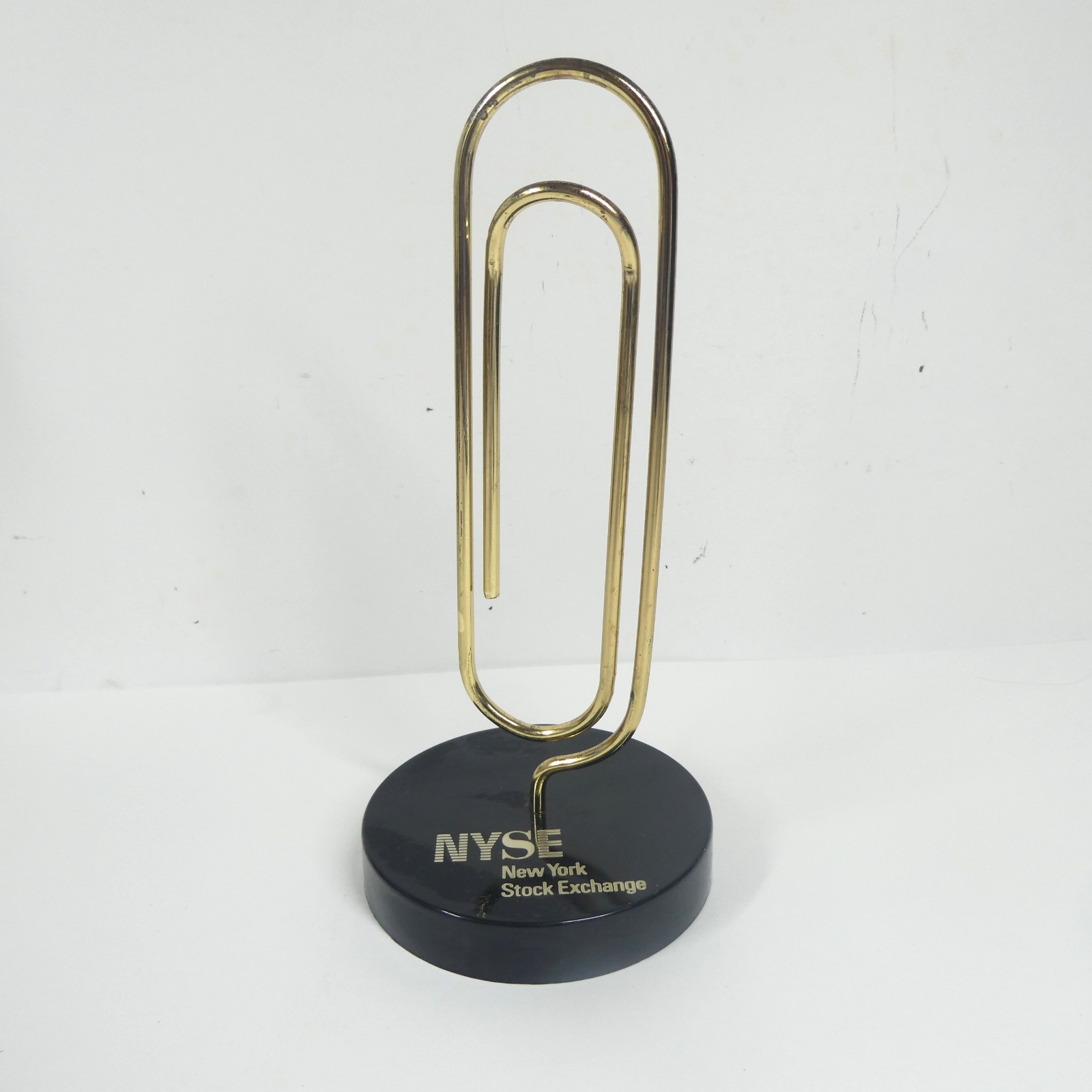 NYSE New York Stock Exchange Paperweight Paperclip Letter Holder Vintage NYSE New York Stock Exchange Paperweight Paperclip Letter Holder Vintage