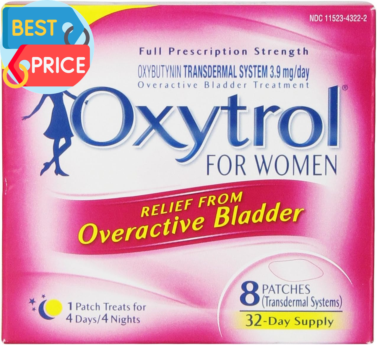Overactive Bladder Transdermal Patch, 8 Count Overactive Bladder Transdermal Patch, 8 Count