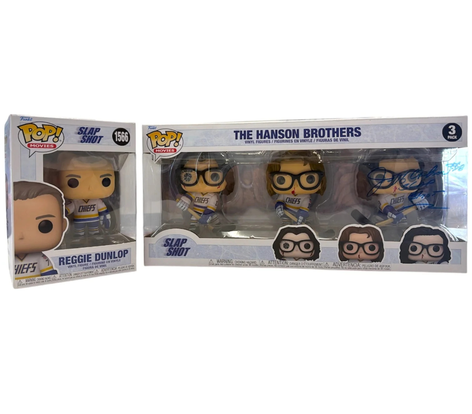 Slap Shot The Hanson Brothers & Reggie Dunlop Funko Pop Set Box Signed # 18 Jeff Slap Shot The Hanson Brothers & Reggie Dunlop Funko Pop Set Box Signed # 18 Jeff