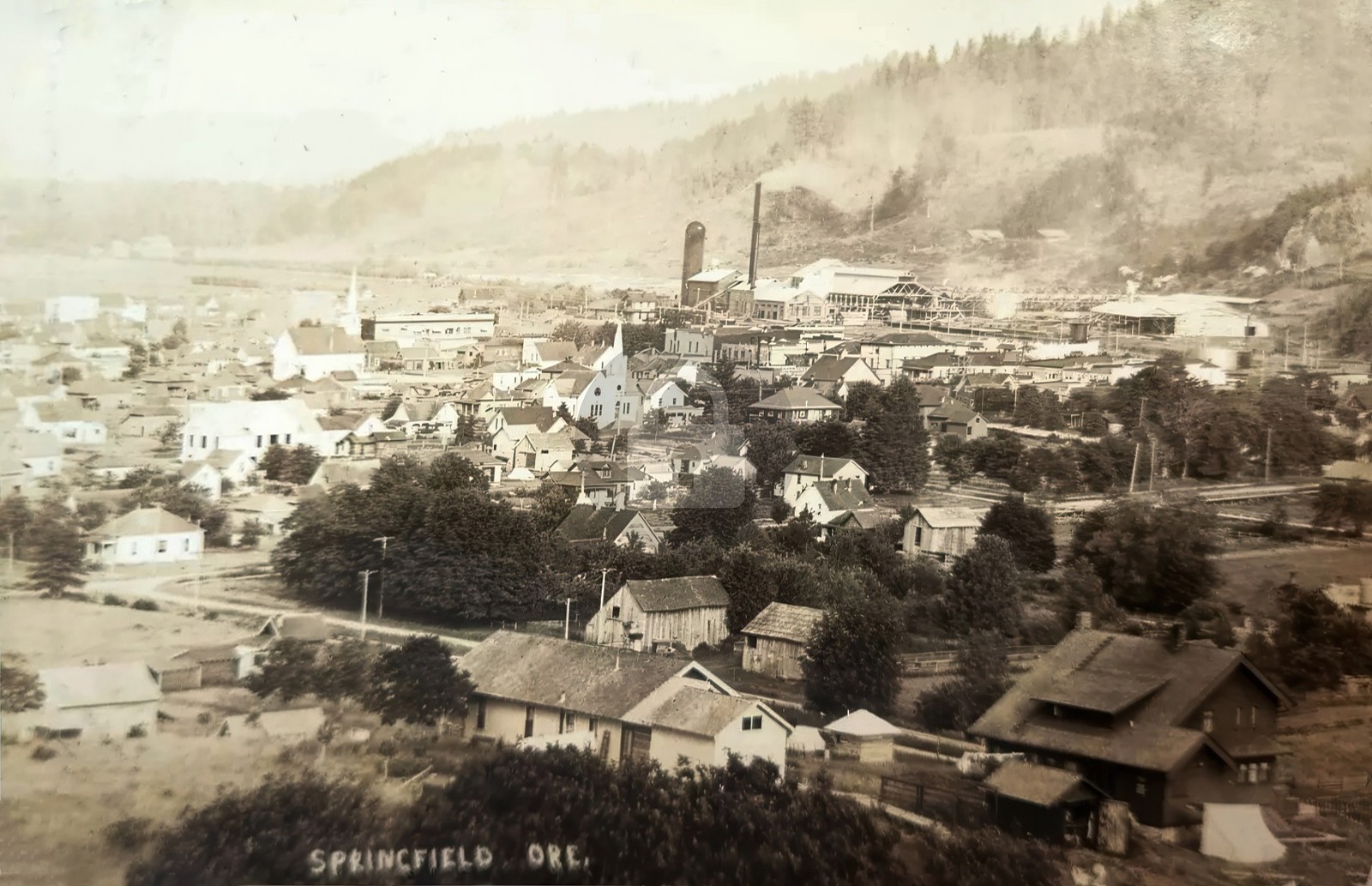Springfield OR Oregon Aerial City View RPPC Photo Postcard COPY Springfield OR Oregon Aerial City View RPPC Photo Postcard COPY