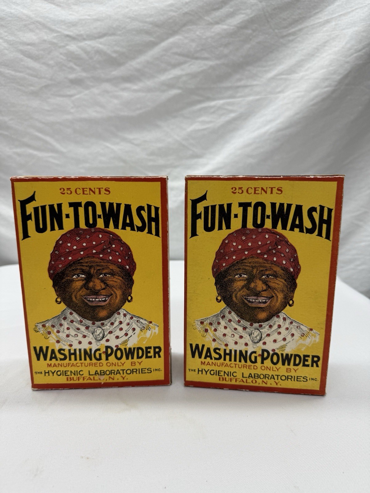 Antique Black Americana Original Cardboard Washing Powder Box Buffalo, New York 