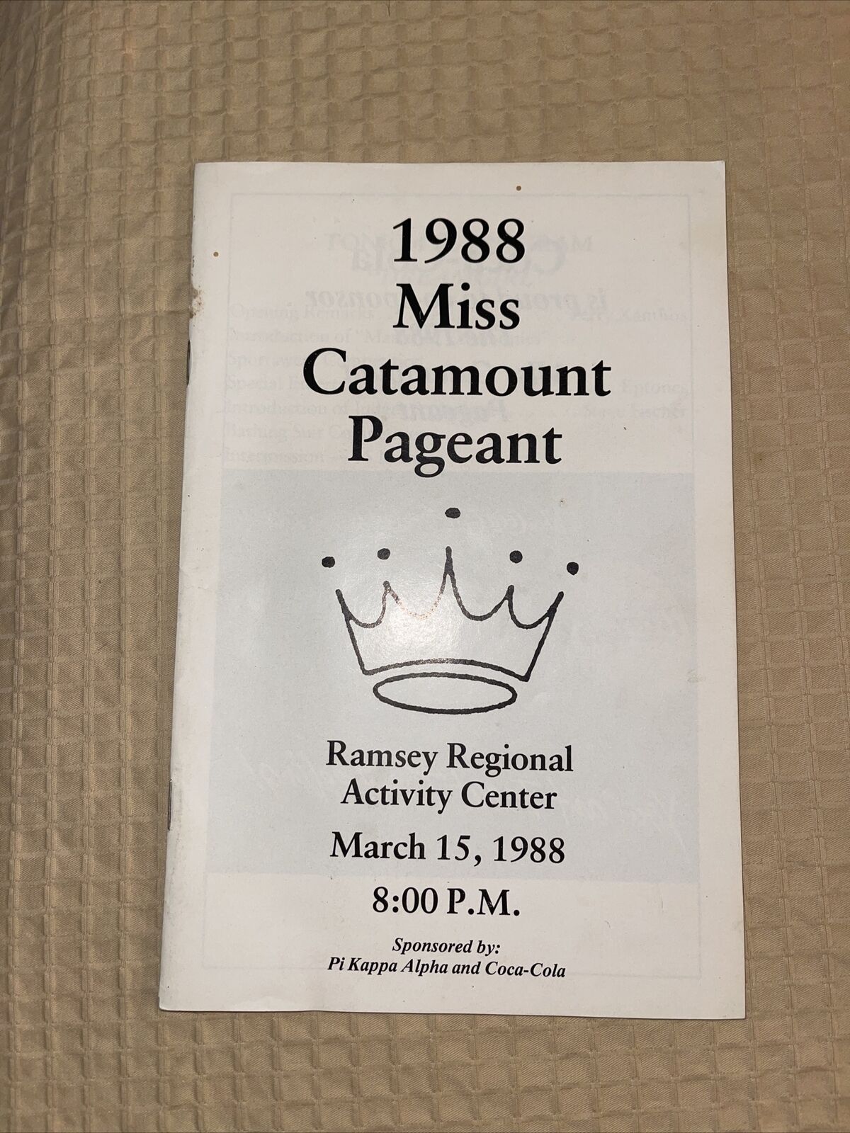 1988 Western Carolina Miss Catamount Pageant program