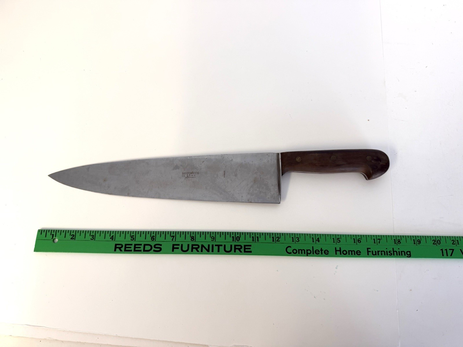 Vintage Hoffritz Germany Super Stainless Kitchen Knife Wood Handle 12\