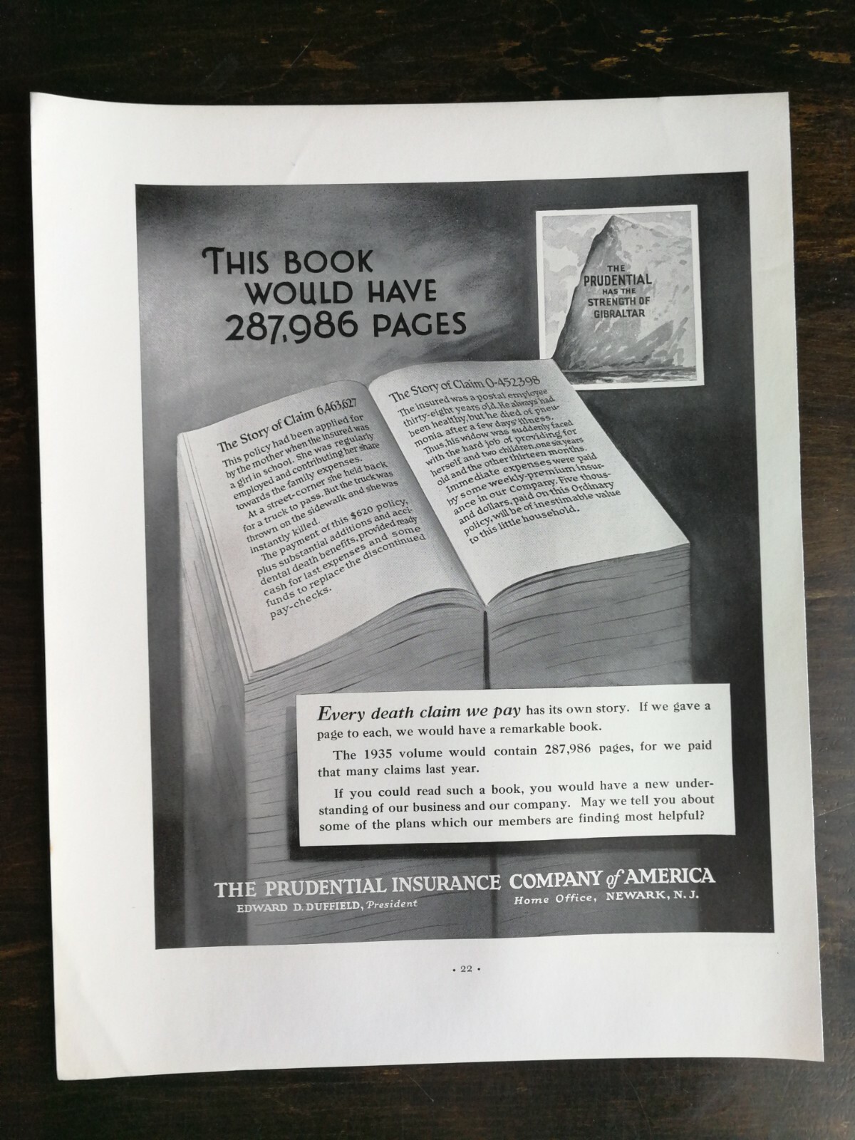 Vintage 1936 The Prudential Insurance Company Full Page Original Ad 122 Vintage 1936 The Prudential Insurance Company Full Page Original Ad 122