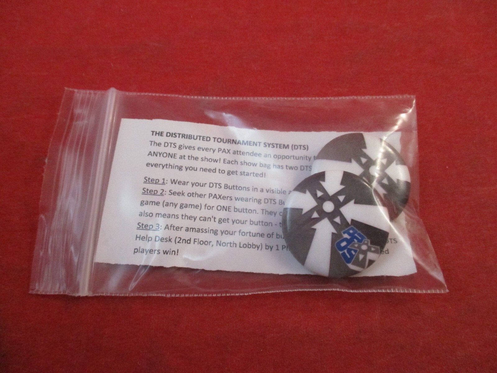 PAX 2009 Convention 2 Mini Pin Button Pinback Set