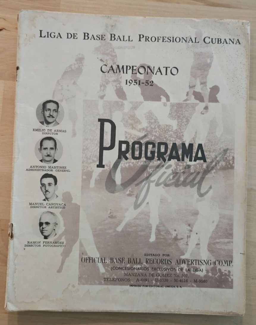 RARE 1950-1951 CUBAN BASEBALL YEARBOOK MINOSO RAY DANDRIDGE NEGRO LEAGUE HOF