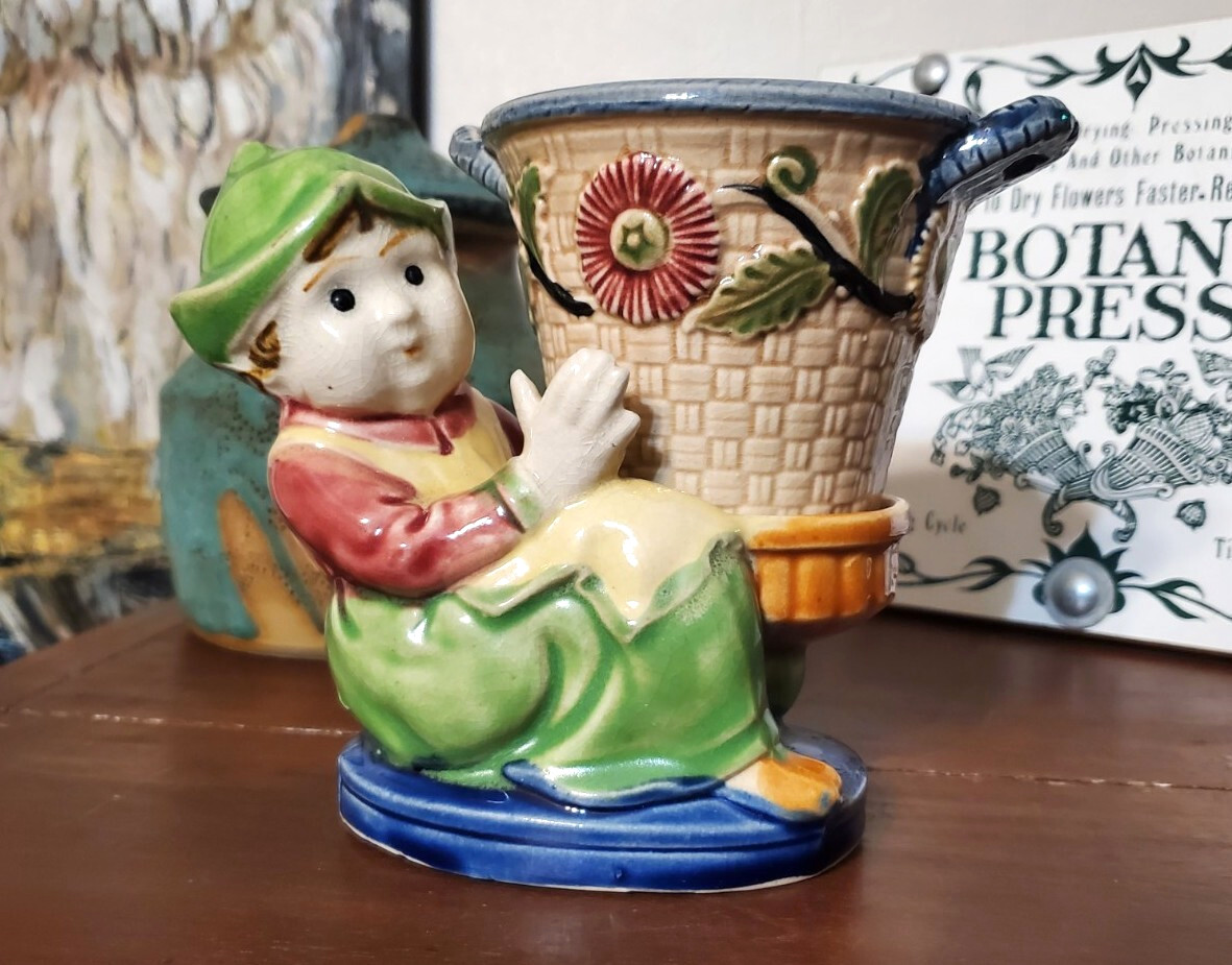 Vintage Dutch Girl Ceramic Planter - Made in Japan Vintage Dutch Girl Ceramic Planter - Made in Japan