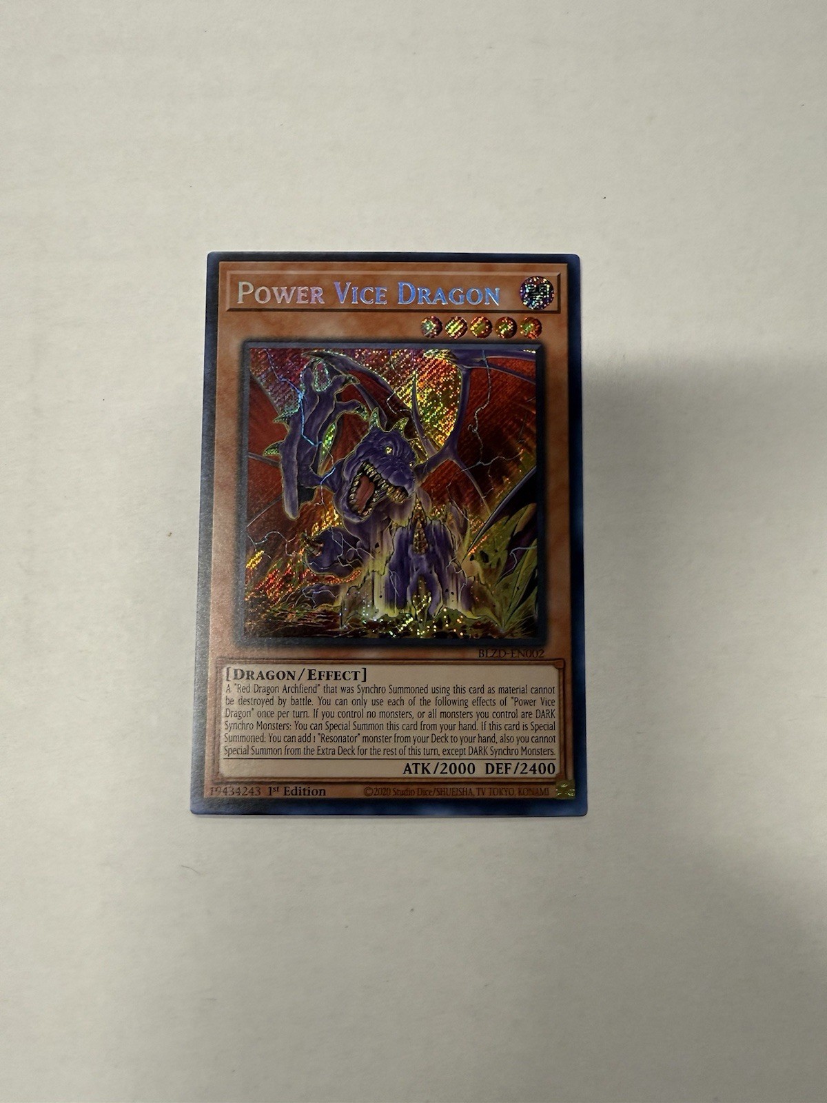 yugioh Power Vice Dragon BLZD-EN002 secret rare yugioh Power Vice Dragon BLZD-EN002 secret rare