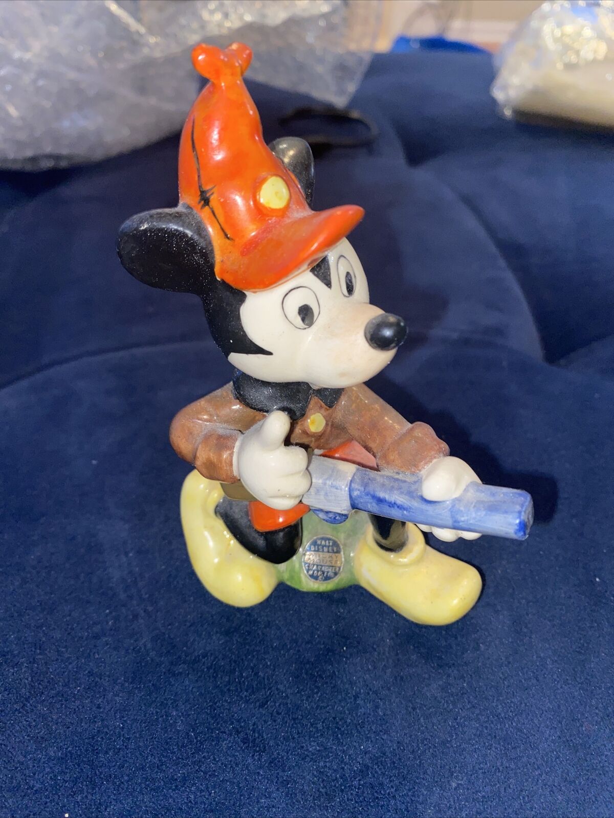 🔥 Mint Early 1950\'s Mickey Mouse Hunter / Hunting w Rifle Disney Goebel Rare 🔥
