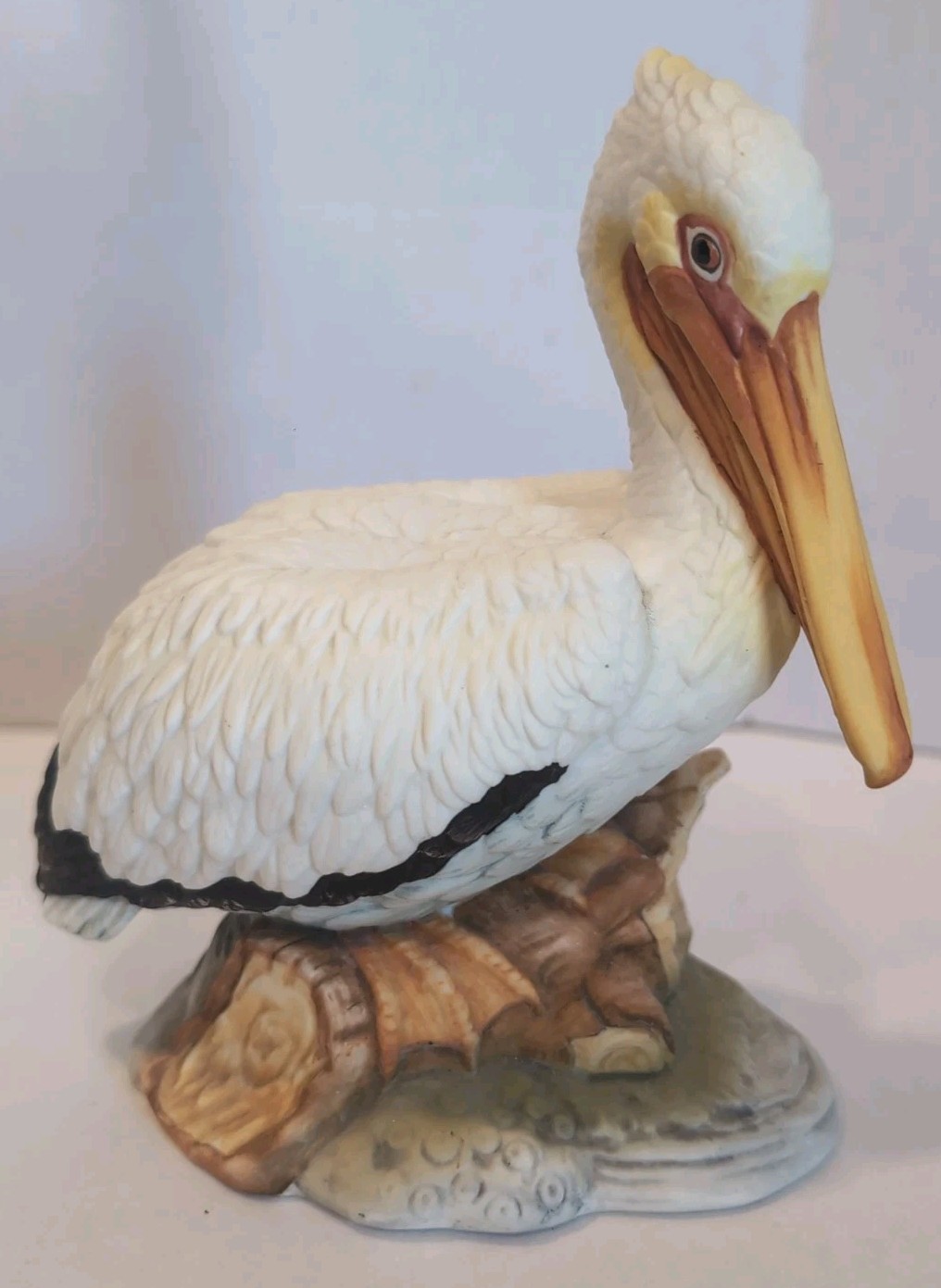 Lefton China White Pelican Figurine 1984 Porcelain Bird Statue 07216 Vintage Lefton China White Pelican Figurine 1984 Porcelain Bird Statue 07216 Vintage