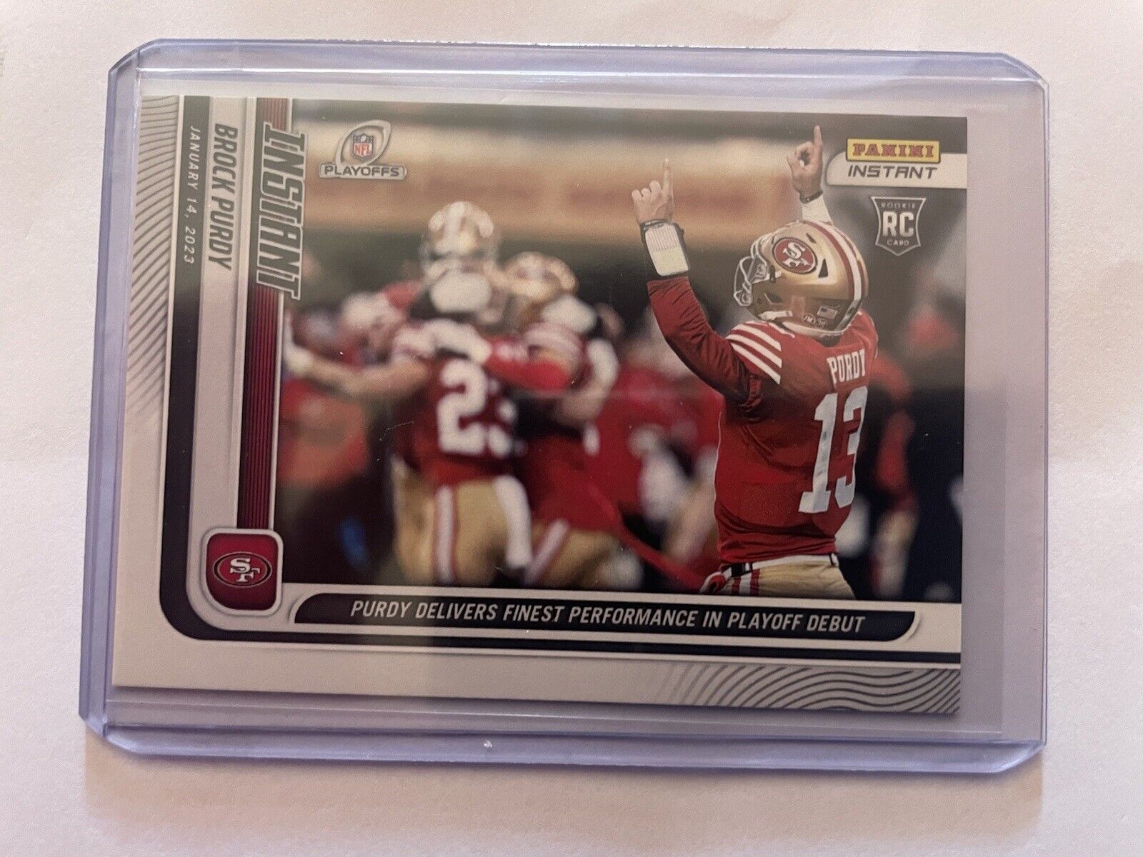 Brock Purdy 2022 NFL Panini Instant Rookie Playoffs Card 193 RC  1/3099 49ers SP