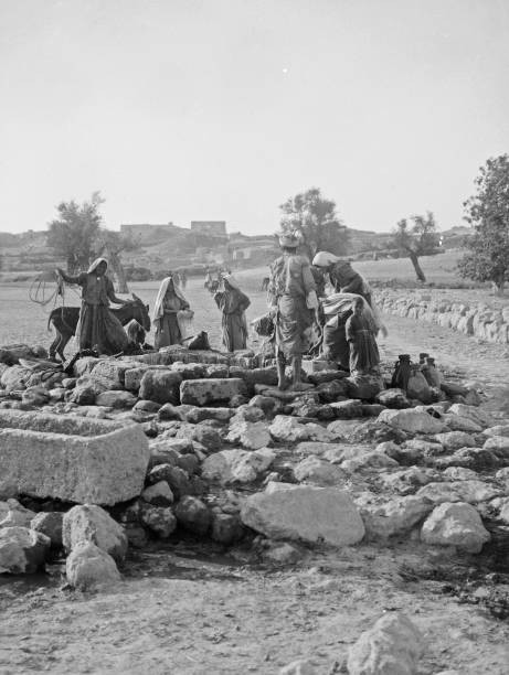 Village well - Location ca 1898-1946 Historic Old Photograph