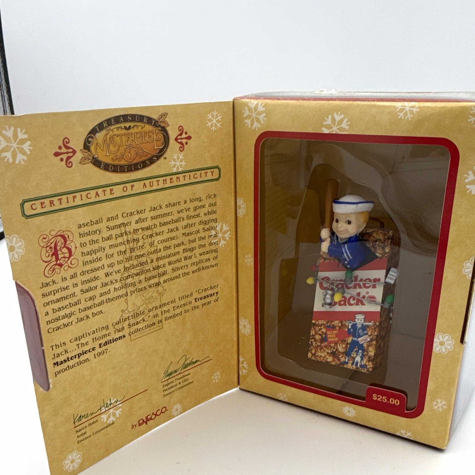 Enesco Treasury Masterpiece Cracker Jack Sailor Jack Ornament 1997 Enesco Treasury Masterpiece Cracker Jack Sailor Jack Ornament 1997