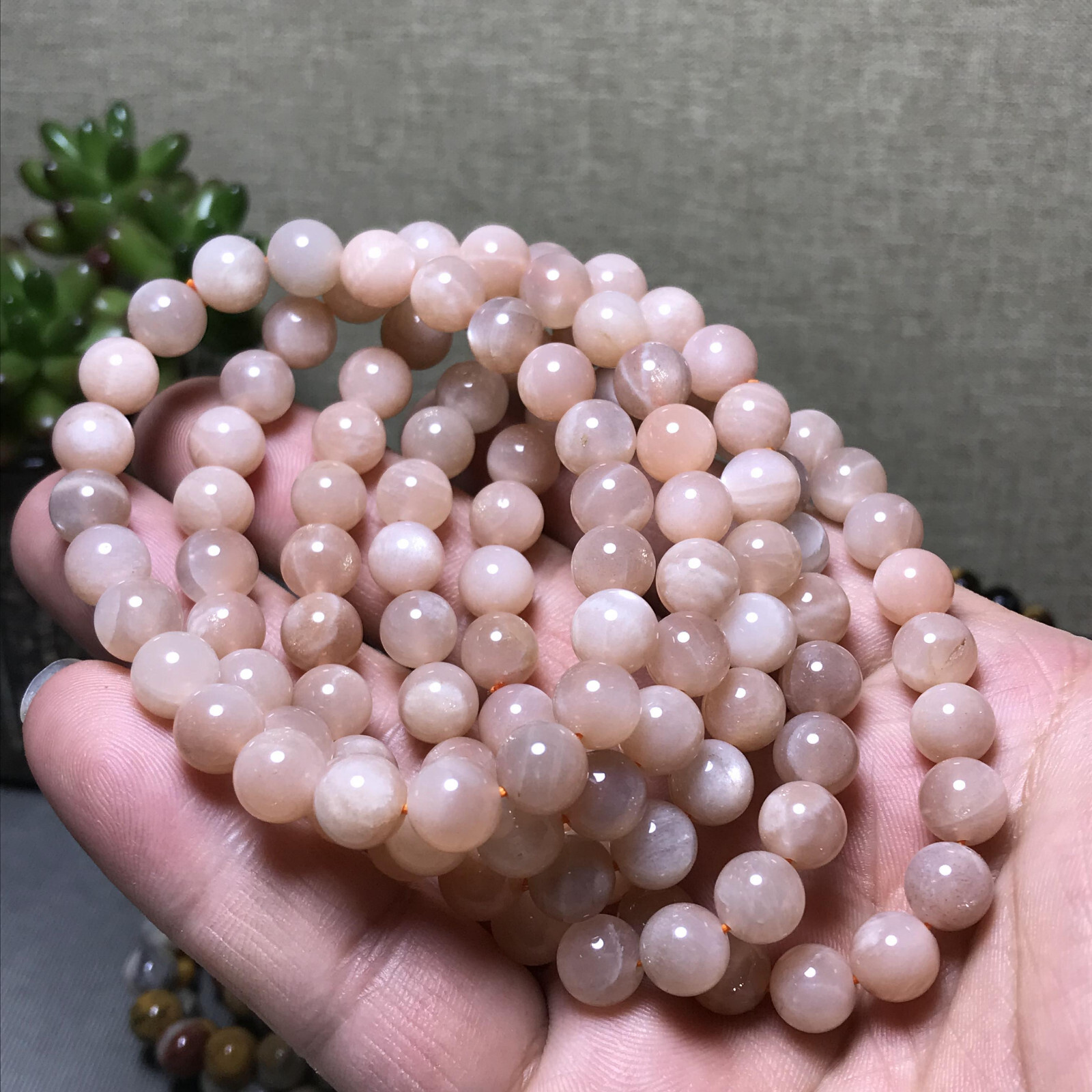 5Pcs Wholesal Natural Red Moonstone bracelets Crystal ball sphere 8mm 5Pcs Wholesal Natural Red Moonstone bracelets Crystal ball sphere 8mm