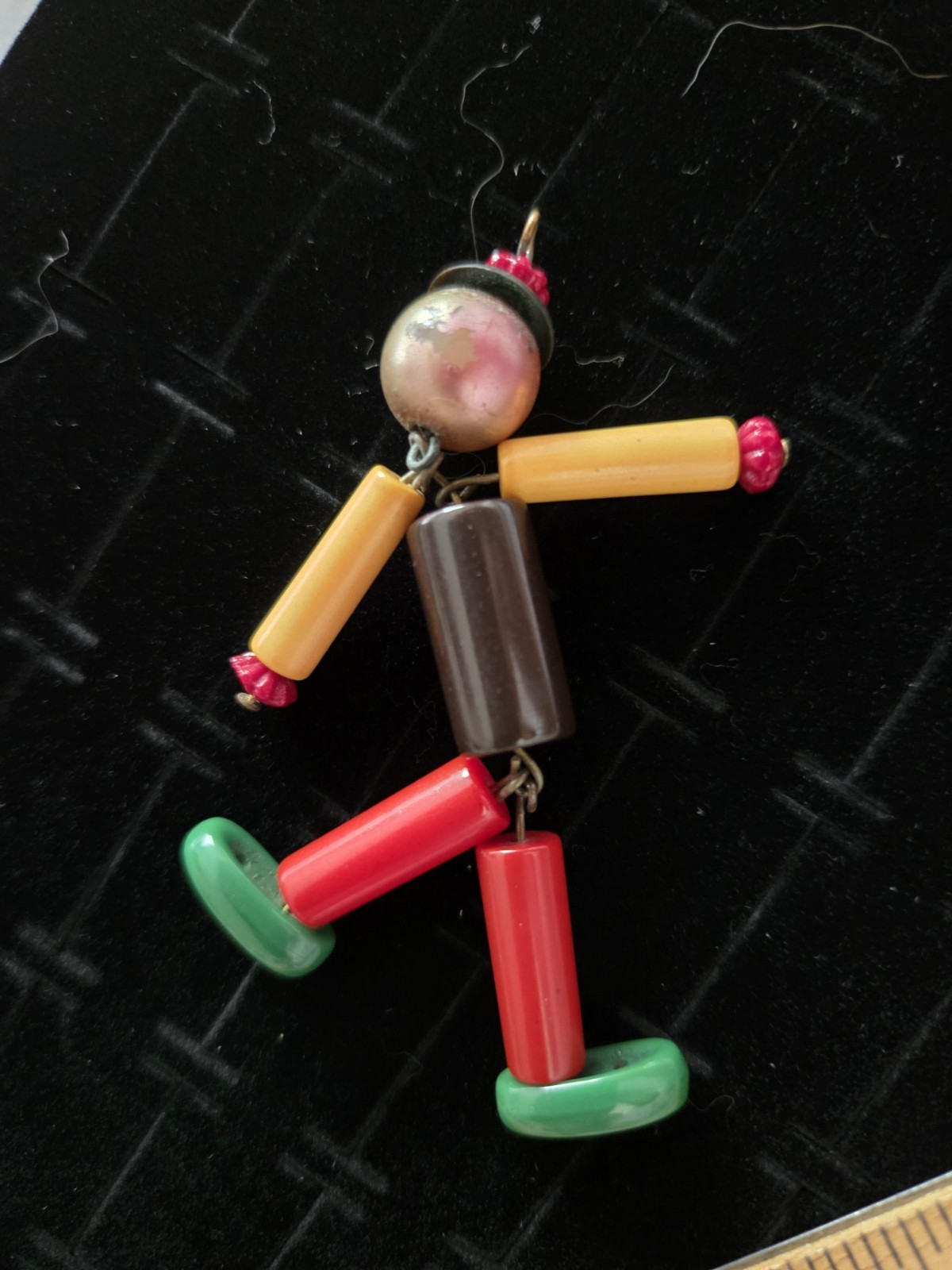 Antique 1930's 40's Bakelite Tykie Toys Clown Figurine Vintage Crib Toy Teether Antique 1930's 40's Bakelite Tykie Toys Clown Figurine Vintage Crib Toy Teether
