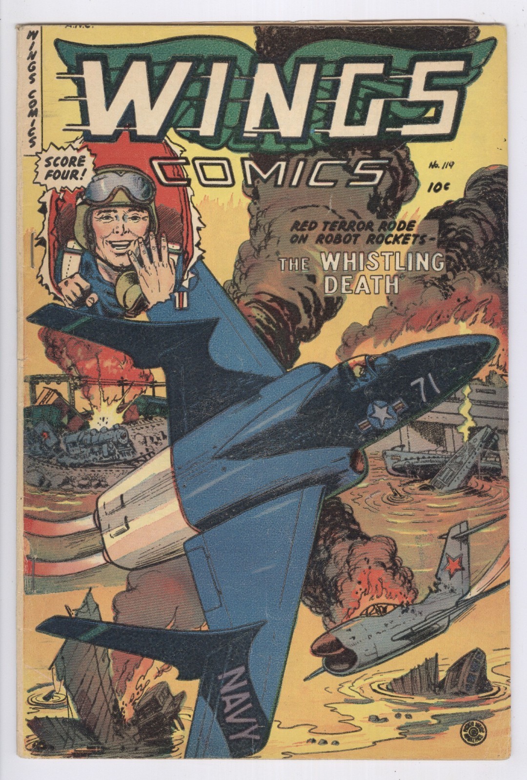 Wings Comics #119 (1953) VG+ Fiction House Golden Age War