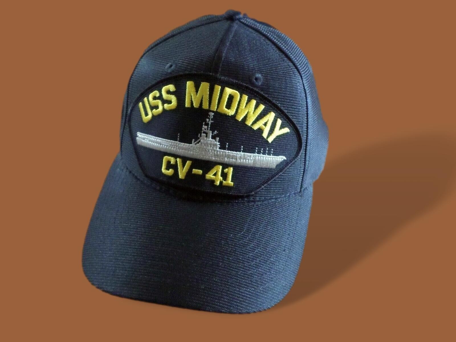 USS MIDWAY CV-41 NAVY SHIP HAT U.S MILITARY OFFICIAL BALL CAP U.S.A MADE
