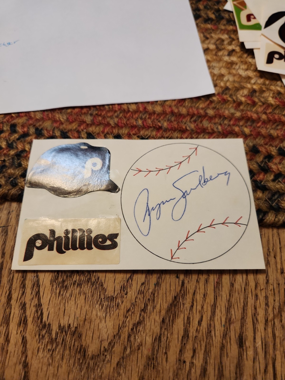 Ryne Sandberg Signed Index Card Cubs phillies Autograph rookie era minor league Ryne Sandberg Signed Index Card Cubs phillies Autograph rookie era minor league