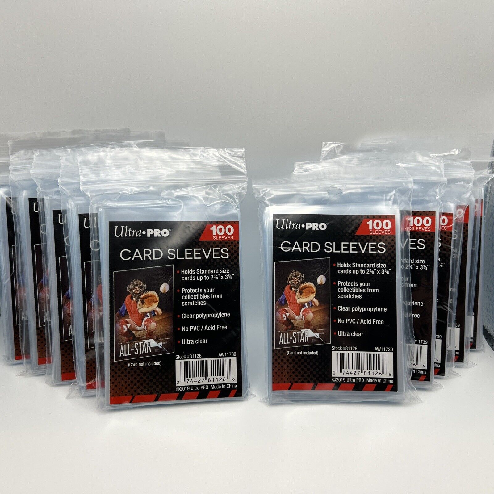 Ultra Pro Penny Card Soft Sleeves 10 Packs of 100 for Standard Sized Cards