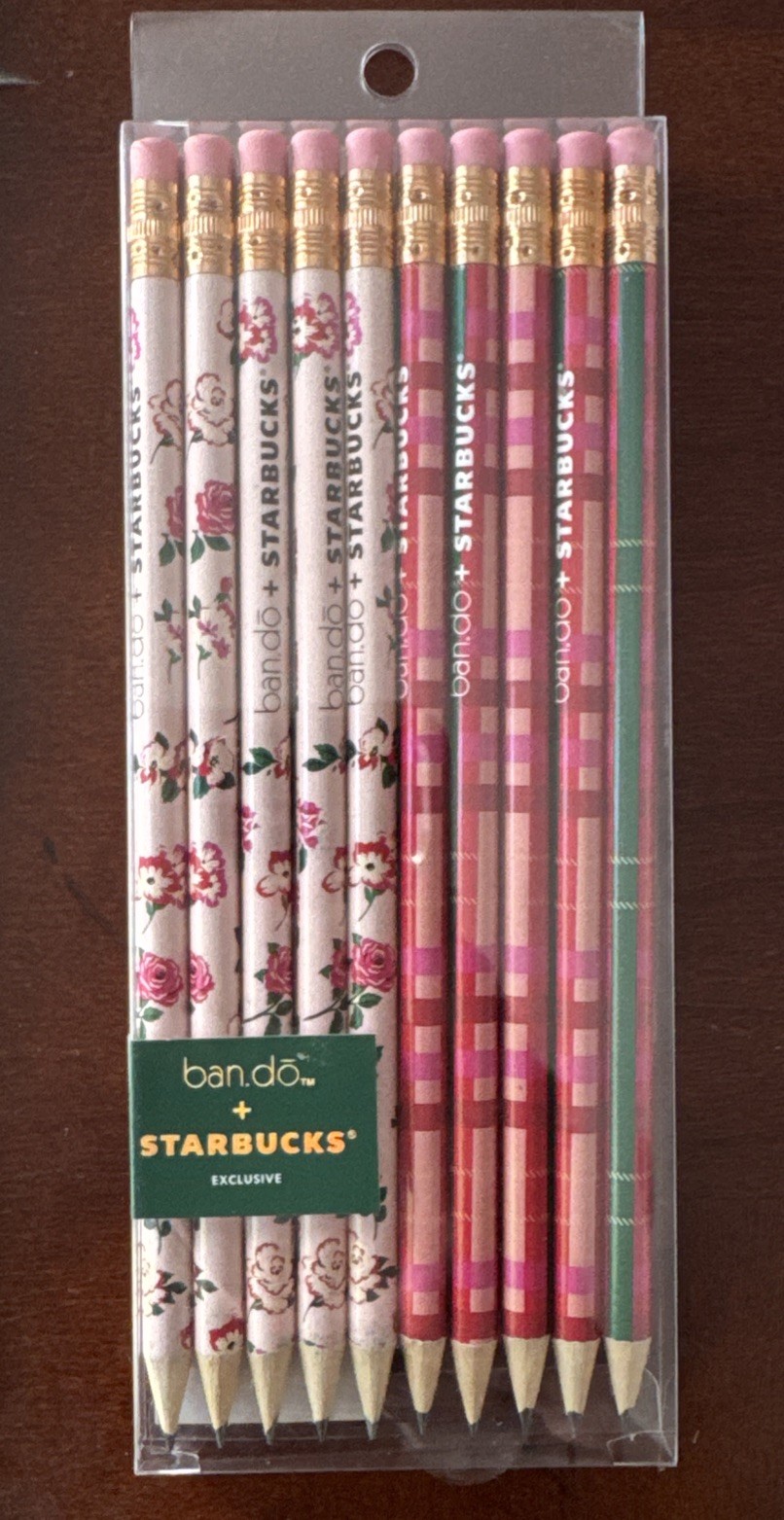 RARE Starbucks ban.do 2018 Limited Edition Wooden Pencil Set BRAND NEW RARE Starbucks ban.do 2018 Limited Edition Wooden Pencil Set BRAND NEW