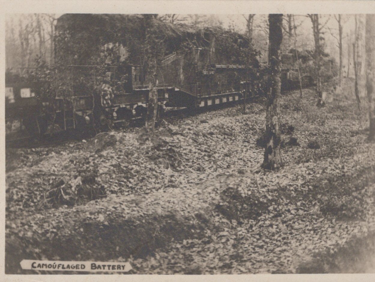 WW1 AEF Camouflaged Battery Europe 1917 - Original Photo
