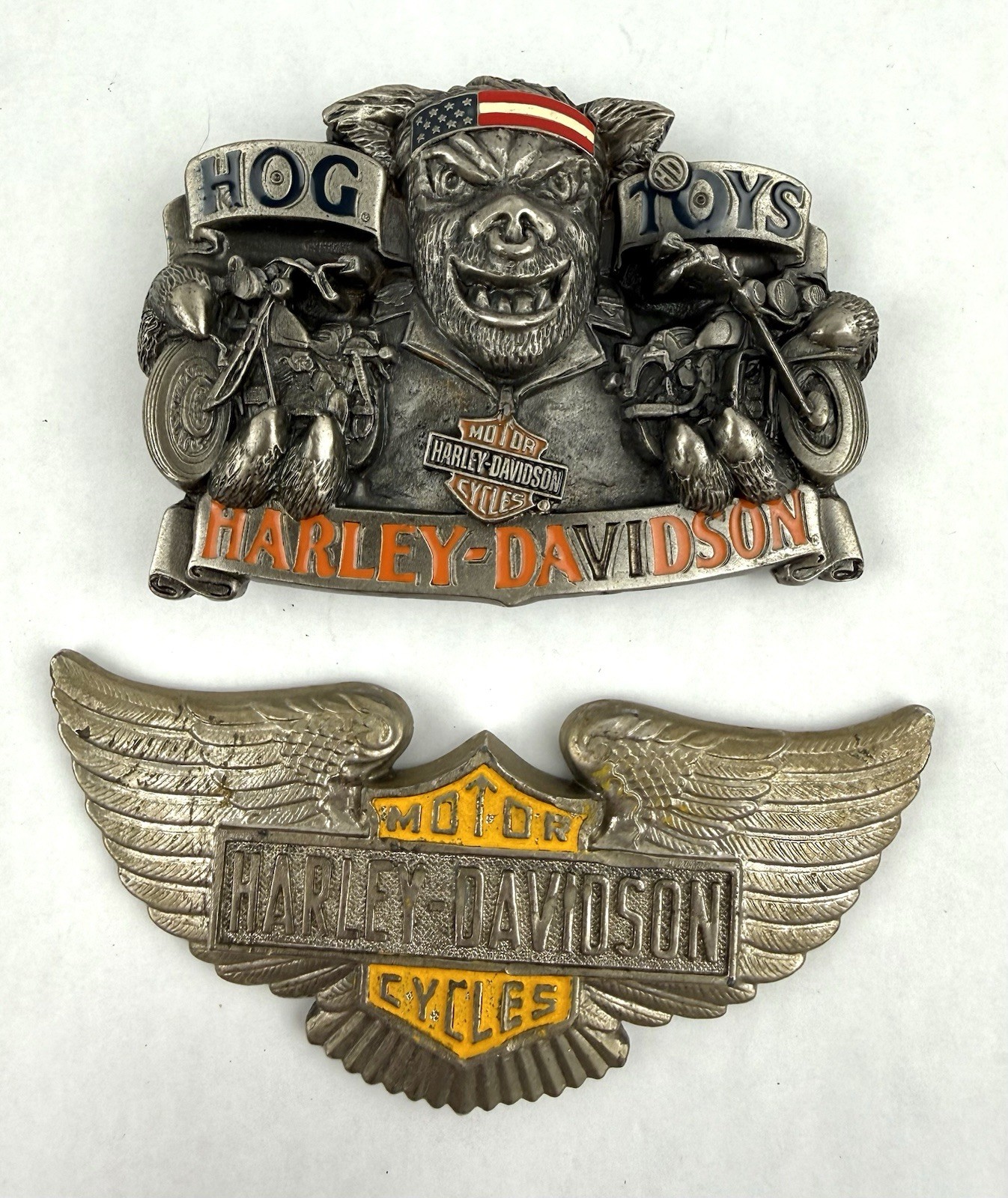 Harley Davidson Belt Buckle Lot Righteous Products 1973 & 1991 Baron USA **Read* Harley Davidson Belt Buckle Lot Righteous Products 1973 & 1991 Baron USA **Read*