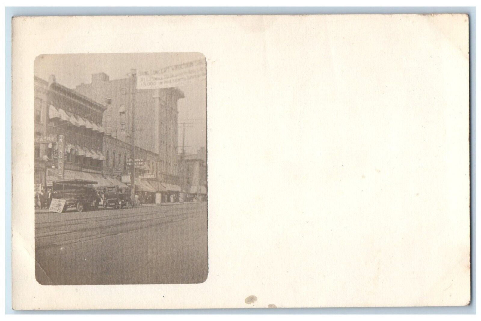 c1910's Niagara Theater Stores Main Street New York NY RPPC Photo Postcard