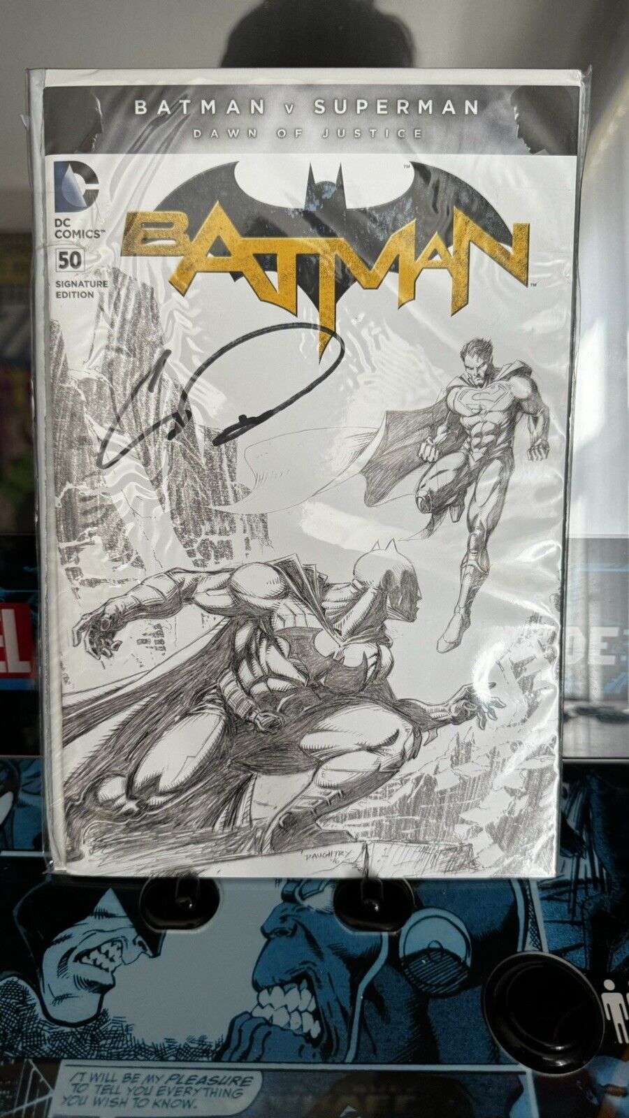 Batman (2011) 50 RARE Signature Edition Sketch Variant signed by Chris Daughtry