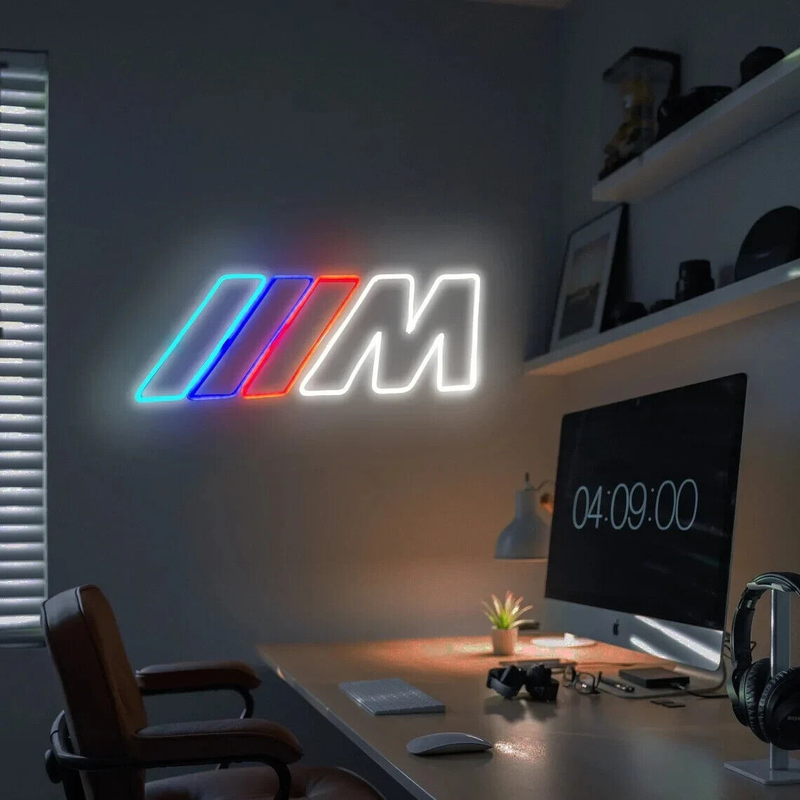 BMW M Logo Neon Sign - Gift Idea For Car Guy - LED M Beamer Mancave Room Decor