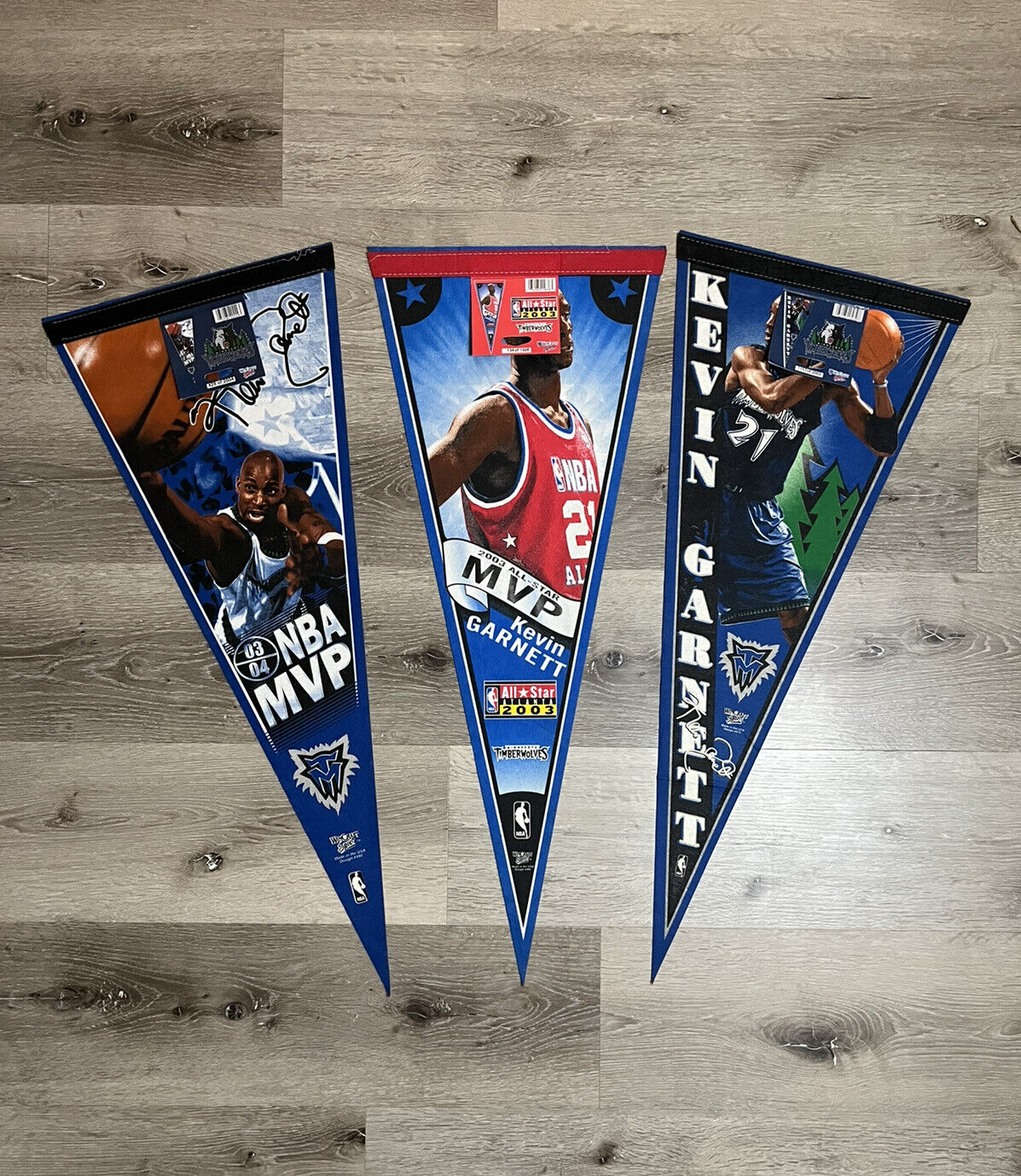 NBA Minnesota Timberwolves Kevin Garnett Pennant Wincraft NBA All Star MVP Lot 3